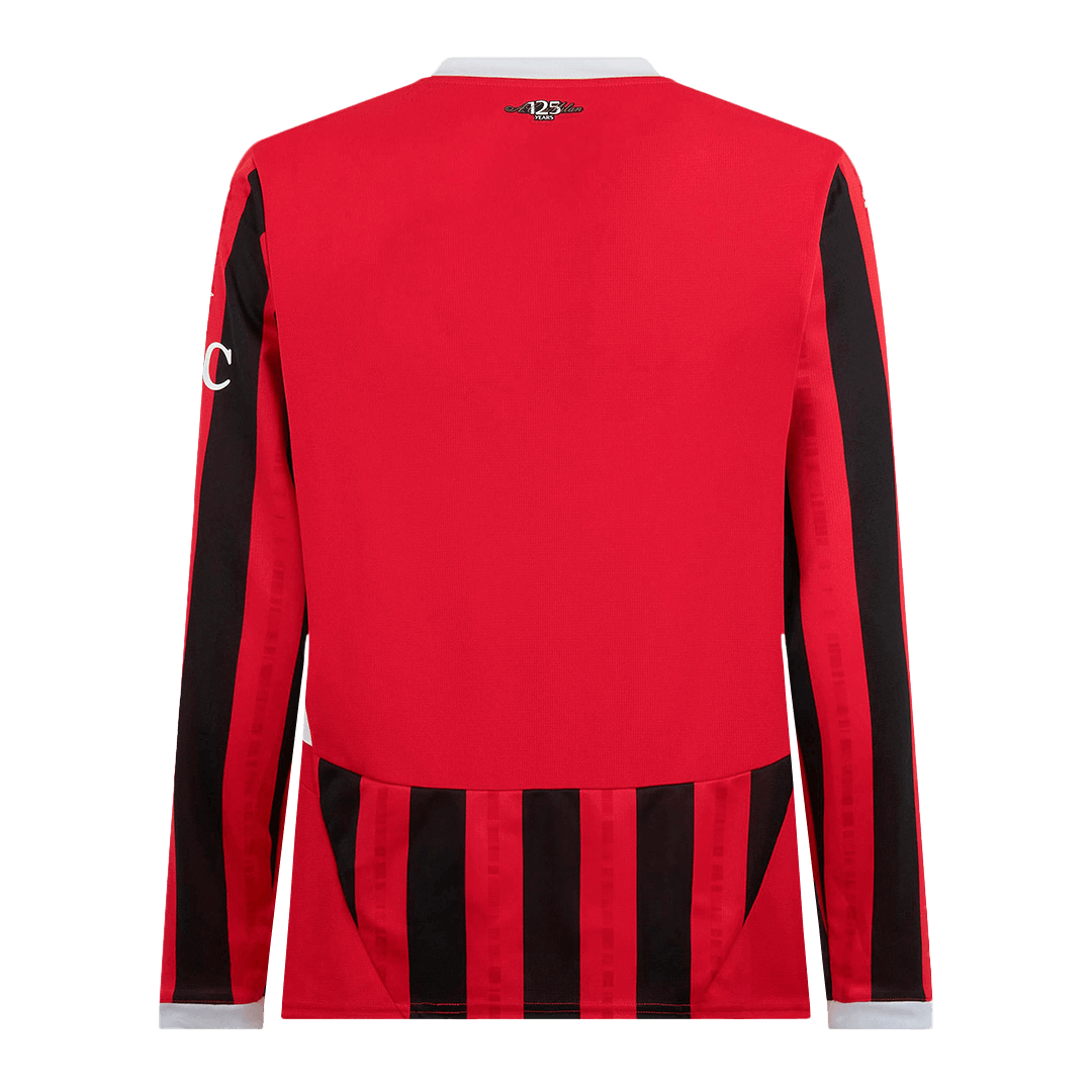 AC Milan Home Long Sleeve  Soccer Jersey 2024/25 Authentic Kit