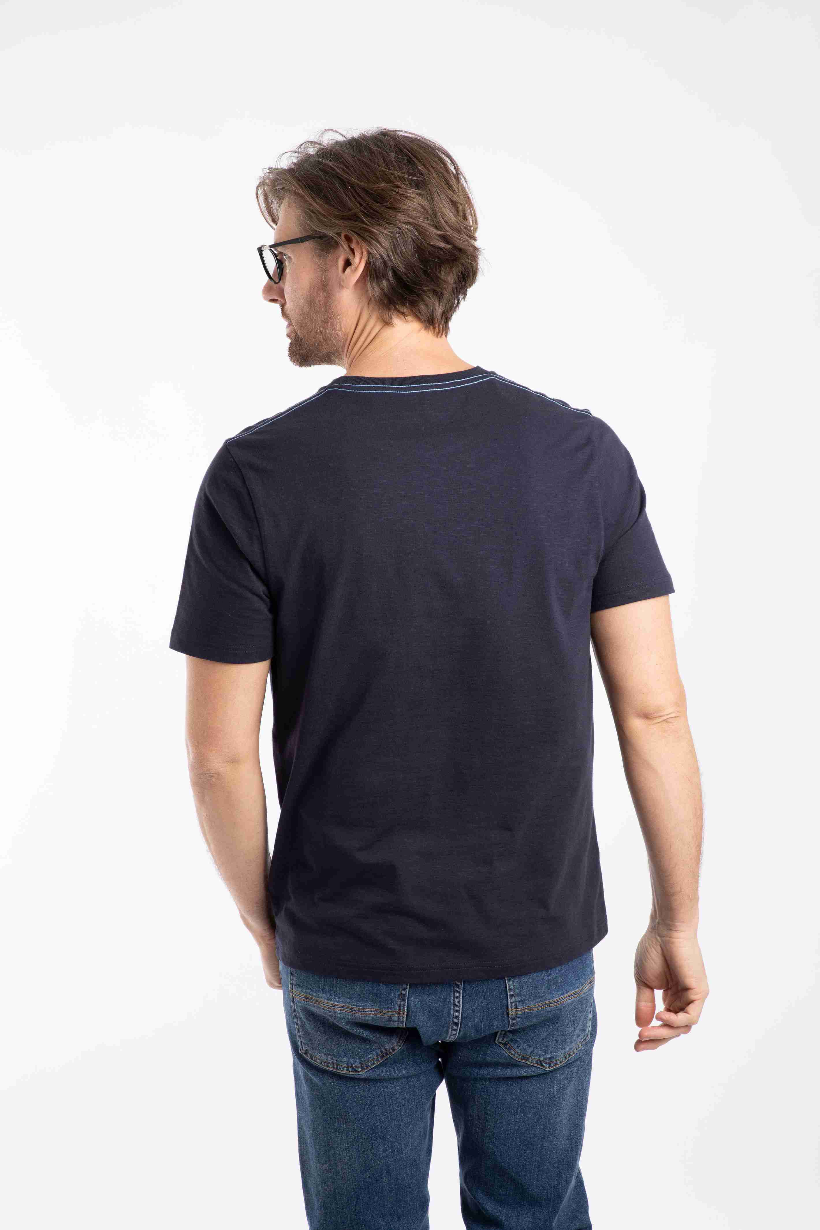 Cast Off Front Print Graphic T-Shirt Midnight