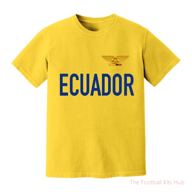 Ecuador National Team Text T-Shirt (Yellow)