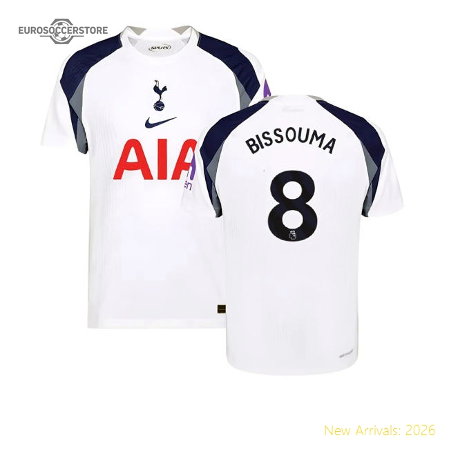 Official 2025-2026 Tottenham Hotspur Authentic Home Shirt (bissouma
