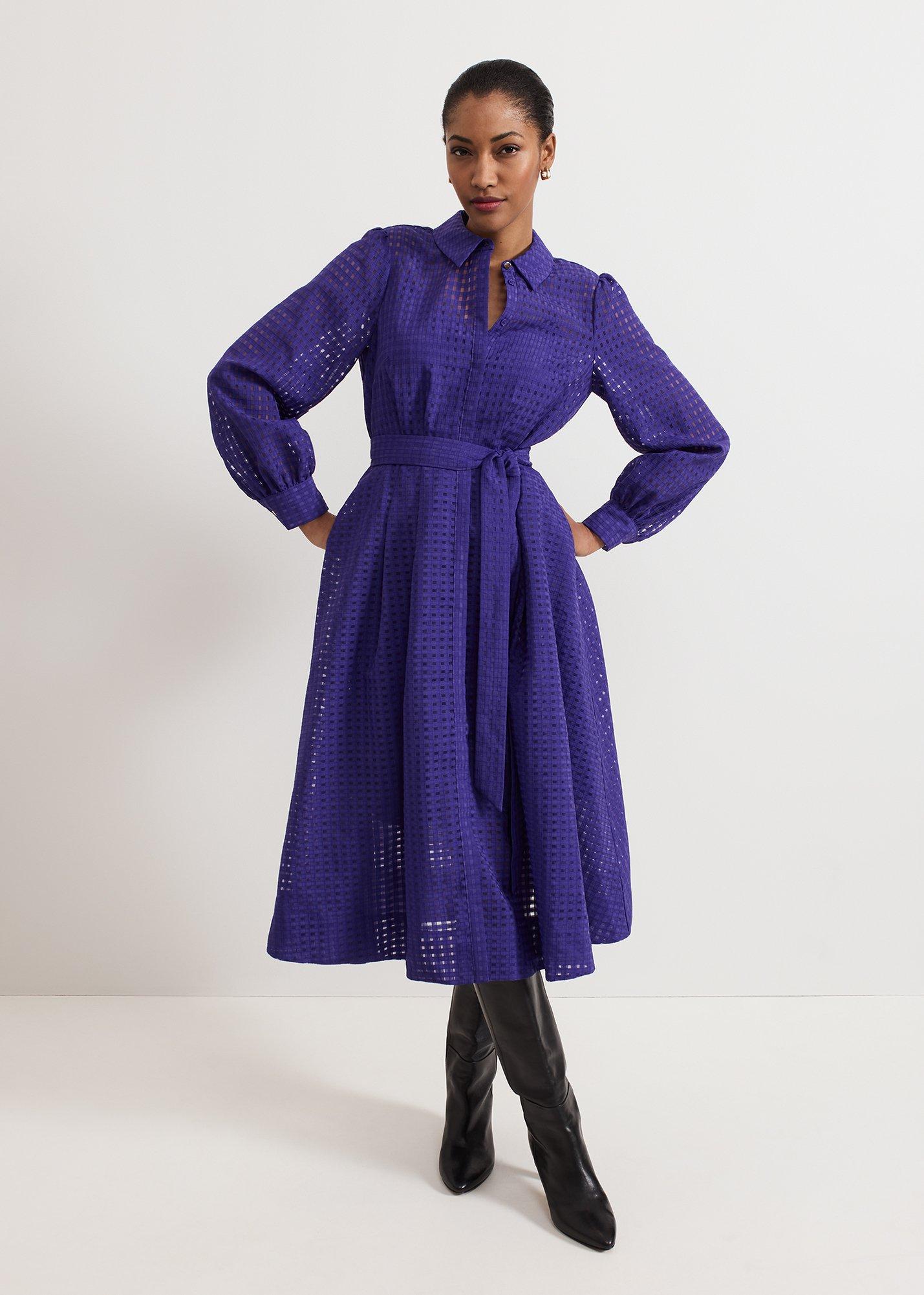Natalie Burgundy Shirt Dress