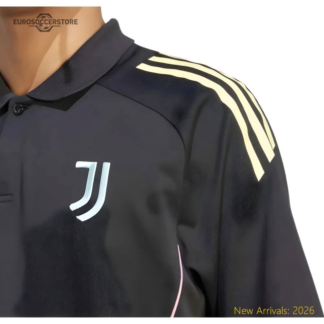 2025-2026 Juve Casual Polo (black) - Supporter Edition - Match Quality