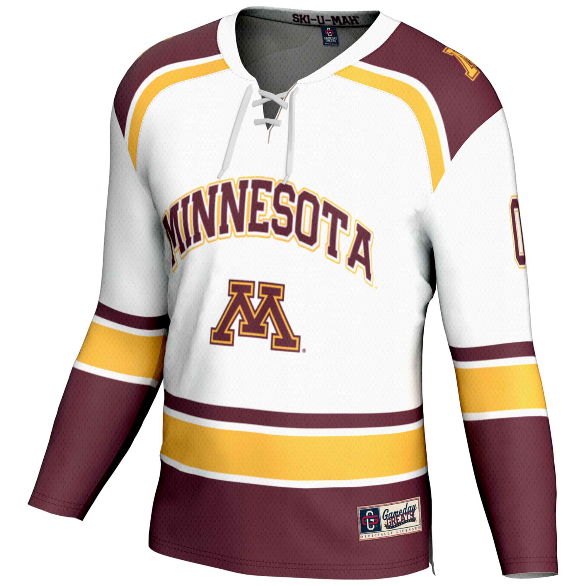 [NJP] Minnesota Golden Gophers GameDay Greats Youth NIL Pick-A-Player Men's Hockey Jersey - White