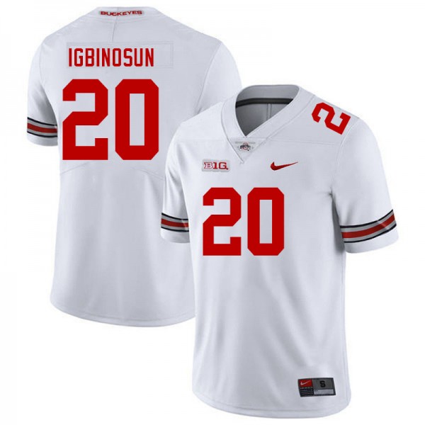 Men Ohio State Buckeyes #20 Davison Igbinosun Official Football Jersey