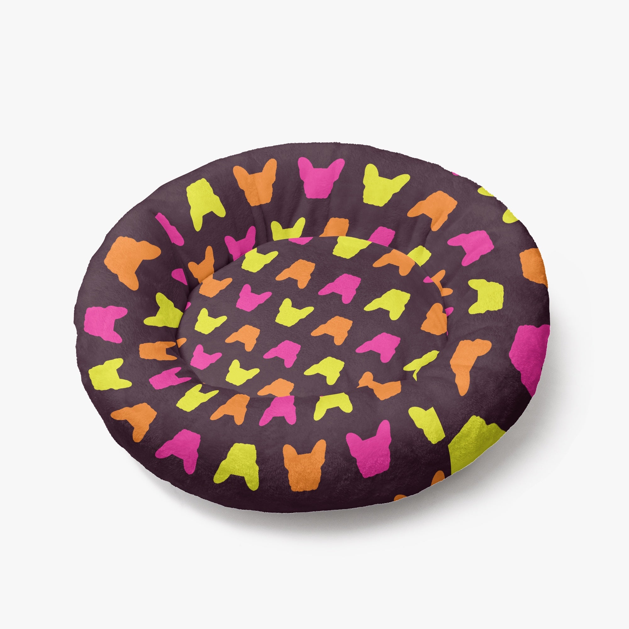 Maverick - Cloud-Comfort Frenchie Bed | Anti-Anxiety French Bulldog Donut Bed