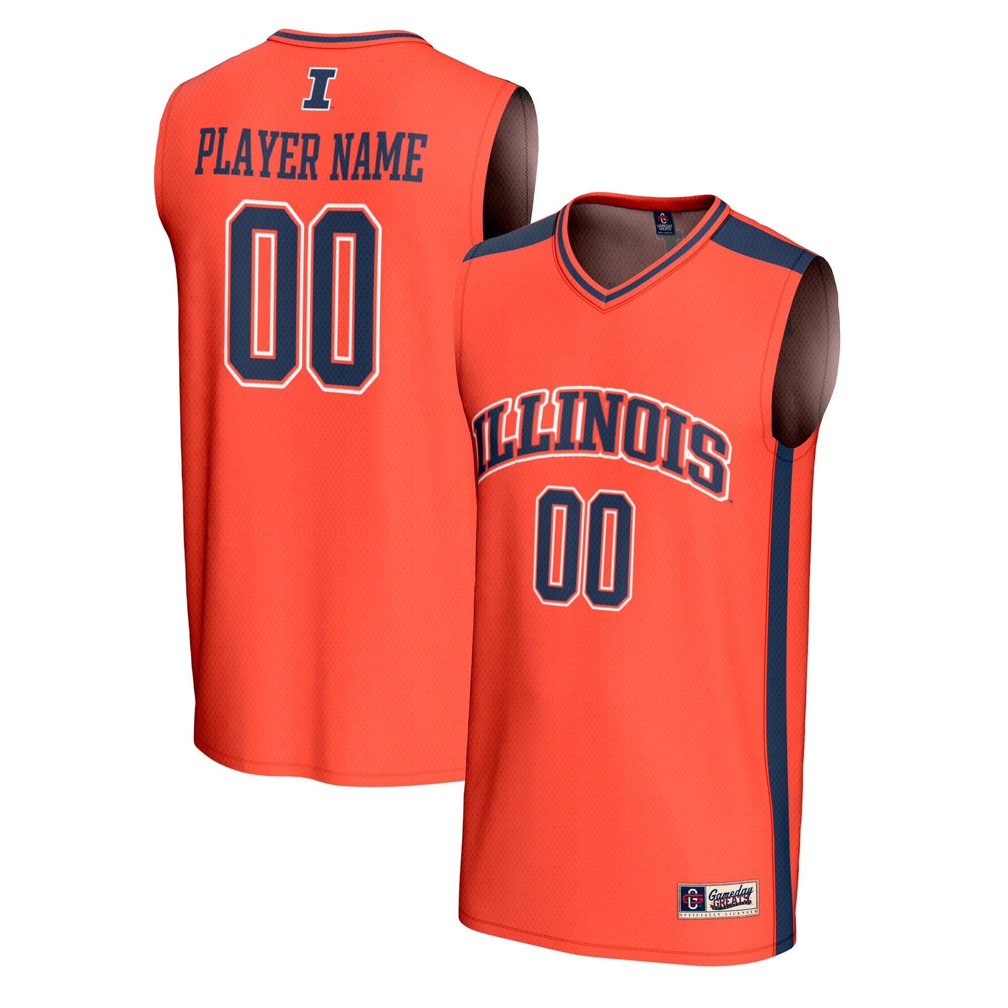[DDG] Illinois Fighting Illini GameDay Greats Youth NIL Pick-A-Player Lightweight Men's Basketball Fashion Jersey - Orange