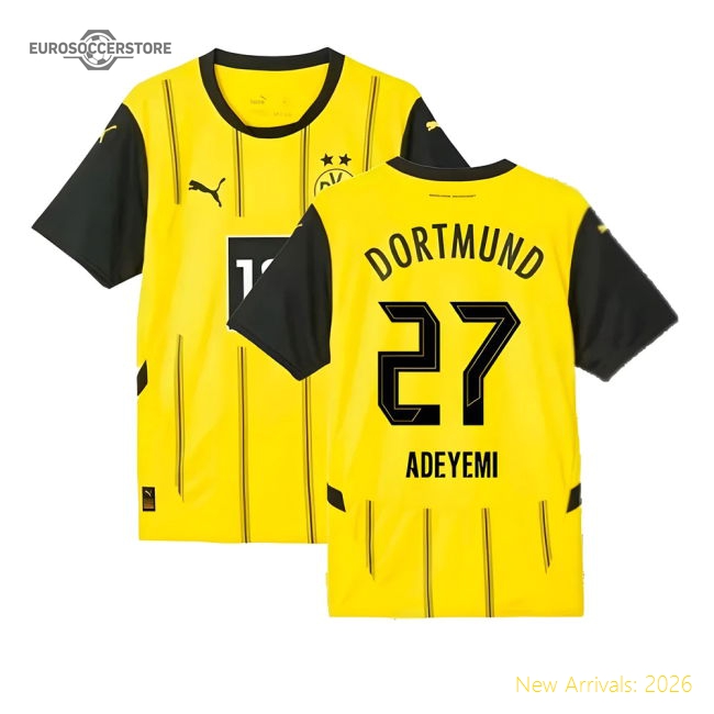 Fan-Favorite 2024-2025 Borussia Dortmund Home Shirt (Adeyemi 27)
