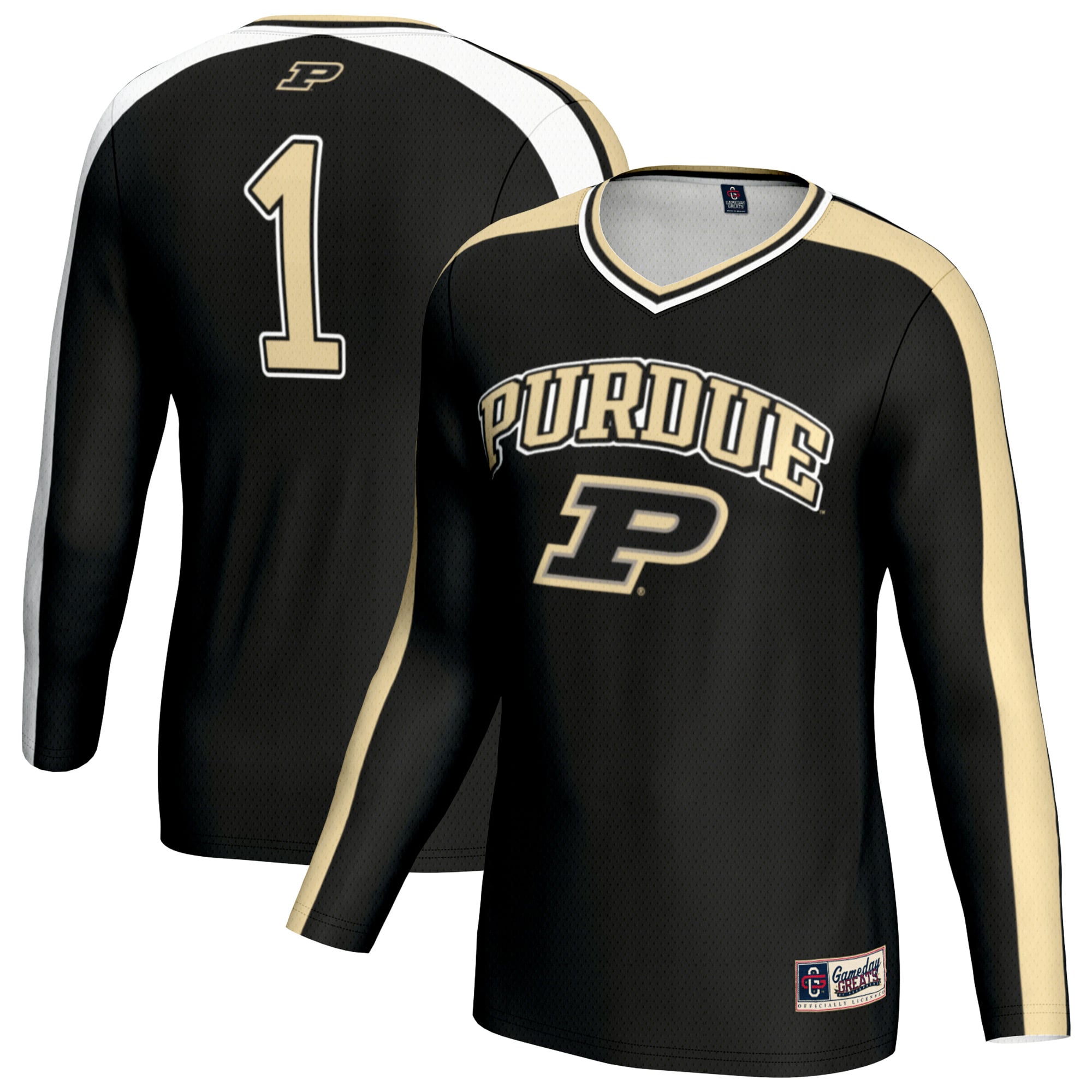 Purdue Boilermakers GameDay Greats Unisex #1 Lightweight Volleyball Fashion Jersey - Black