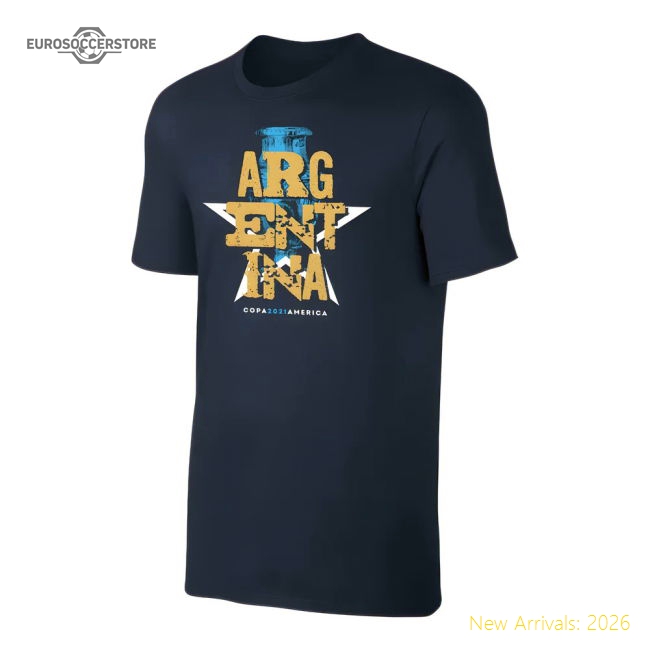 World Cup Champions 2022 Ca2021 Qualifiers T-shirt Lautaro Dark Blue