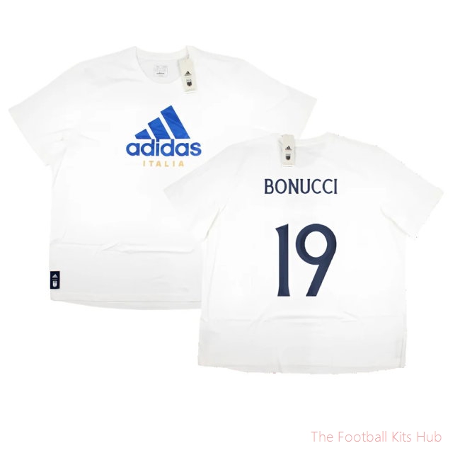 2023-2024 Italy DNA Graphic Tee (White) (BONUCCI 19)