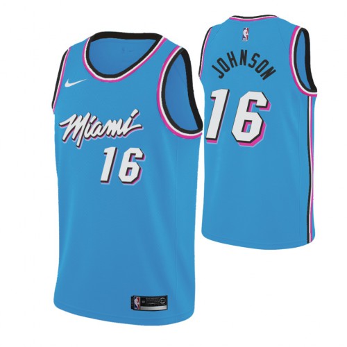Heat Blue Miami Heat #16 Nike Jersey - Great Value Basketball Jersey