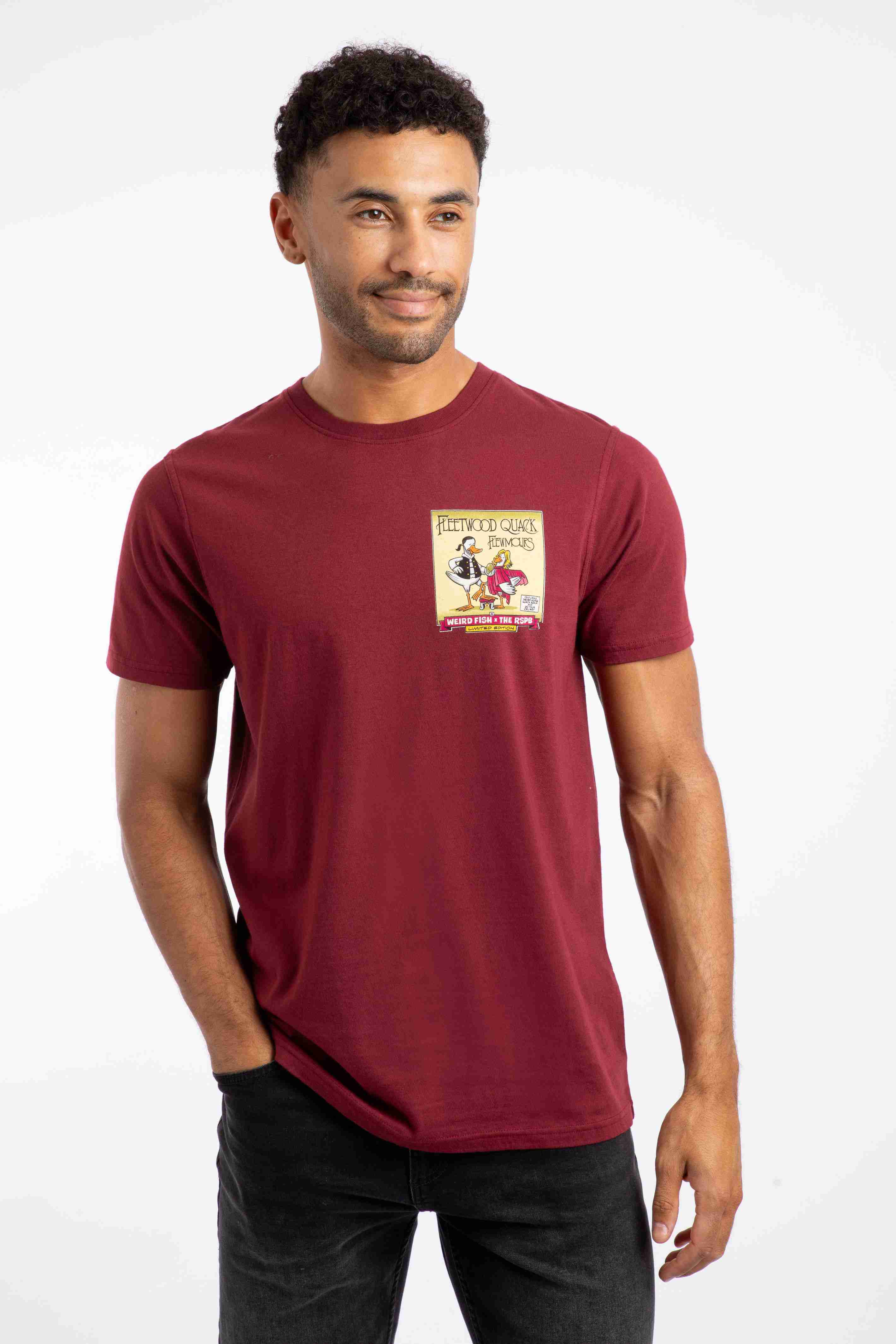 Flewmours RSPB Collaboration Back Print Artist T-Shirt Port
