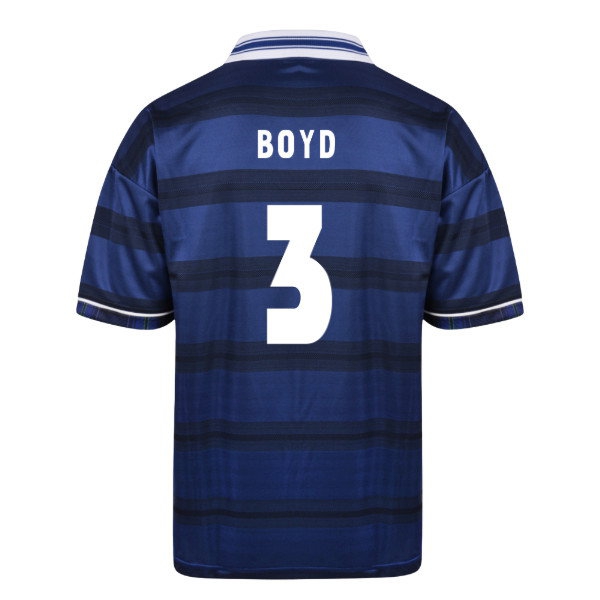 [DDJ] Score Draw Scotland 1998 World Cup Finals Retro Football Shirt (Boyd 3)