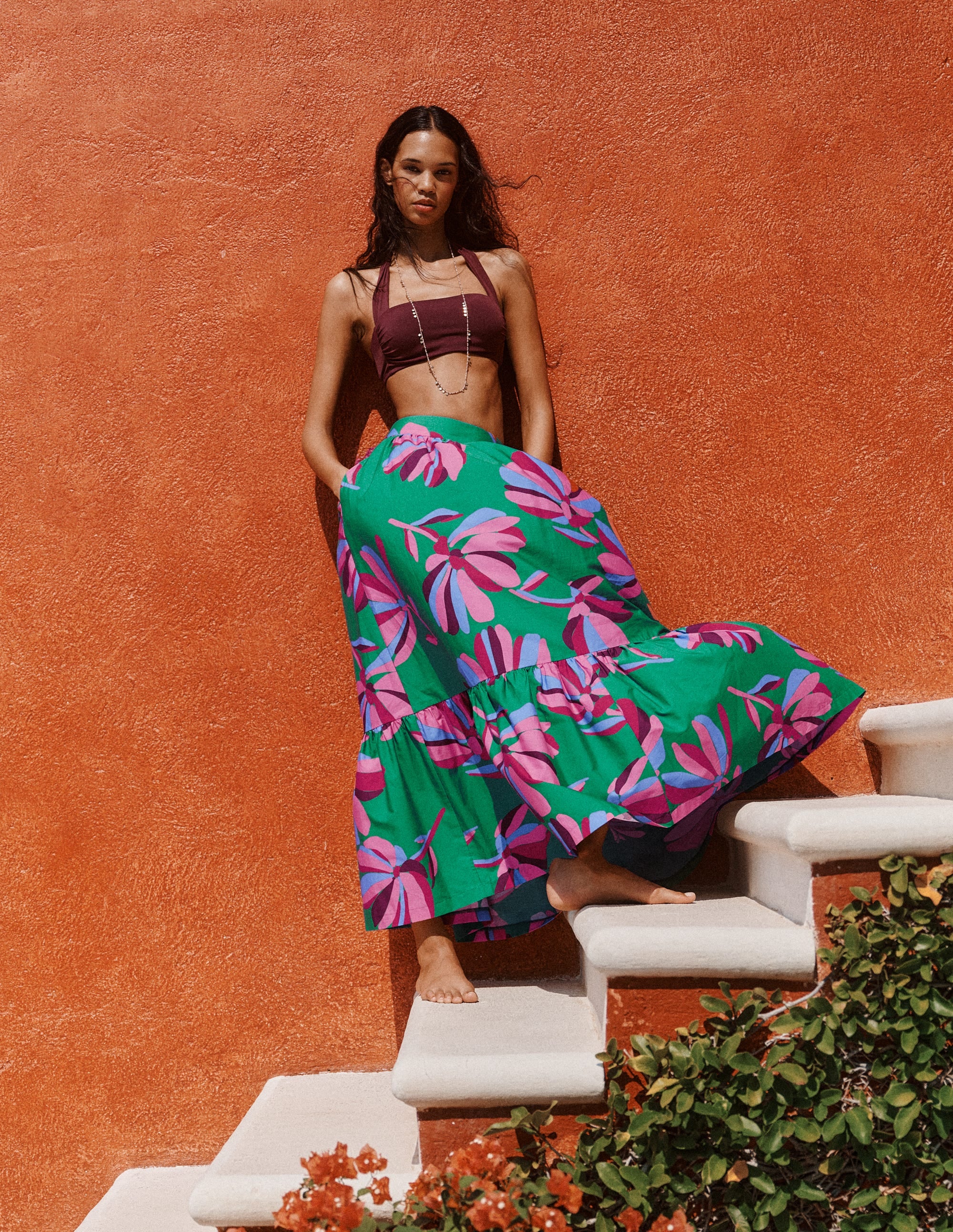 Abigail Poplin Maxi Skirt