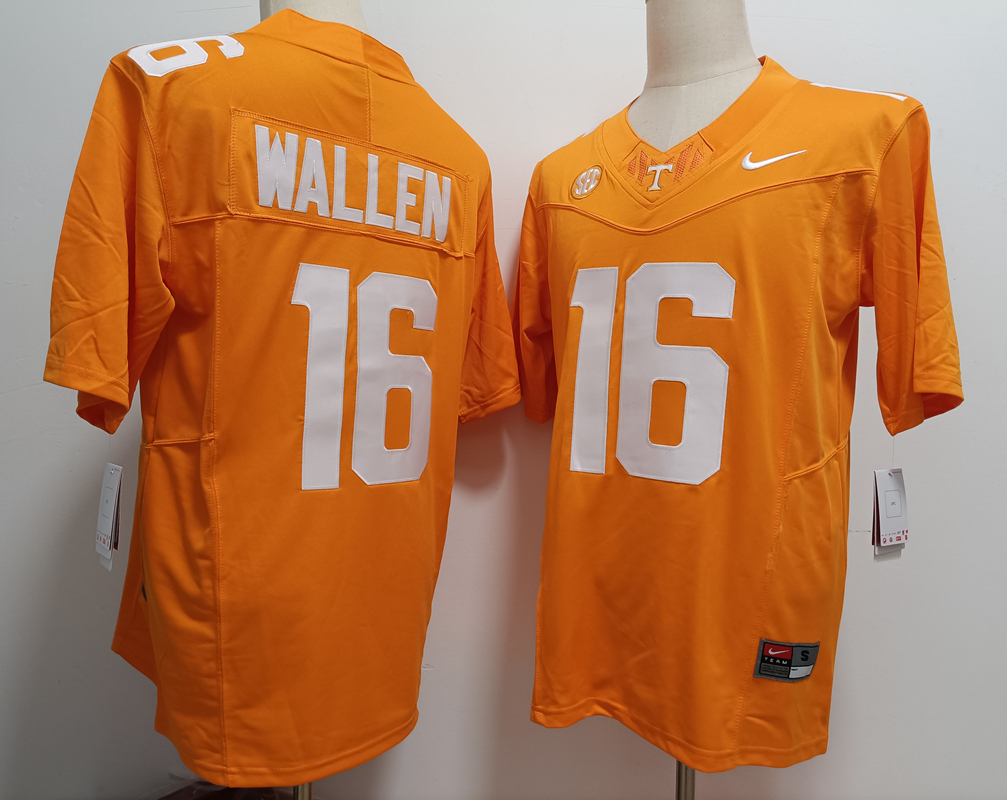 Men's None Yellow 2024 premium Morgan Wallen #16 comfortable Jersey