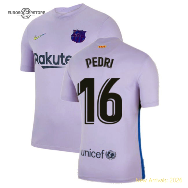 Professional-Grade 2021-2022 Barcelona Away Shirt (Kids) (Pedri 16)