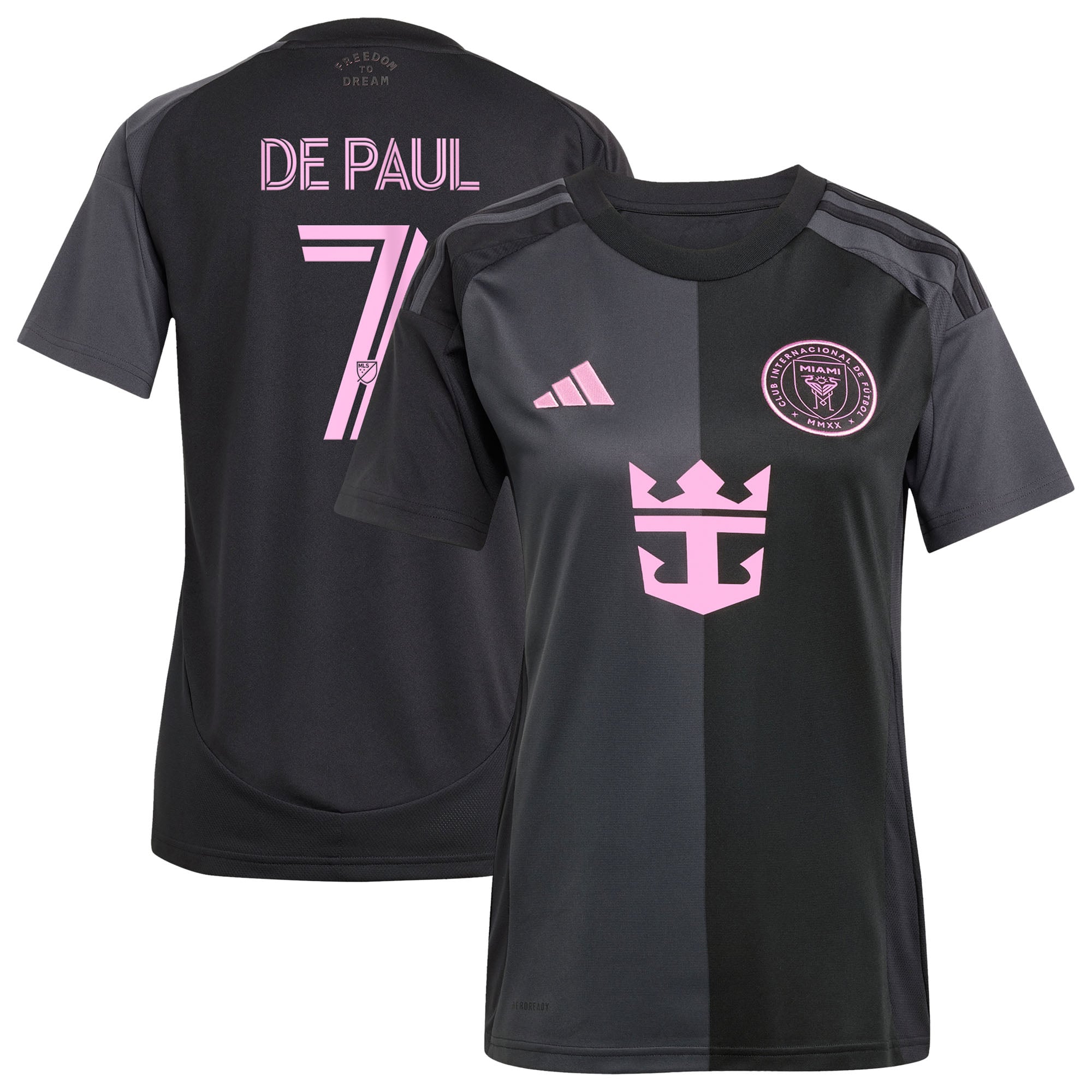 [SJH] Rodrigo De Paul Inter Miami CF Women's 2025 The Fortitude Kit Replica Player Jersey - Black