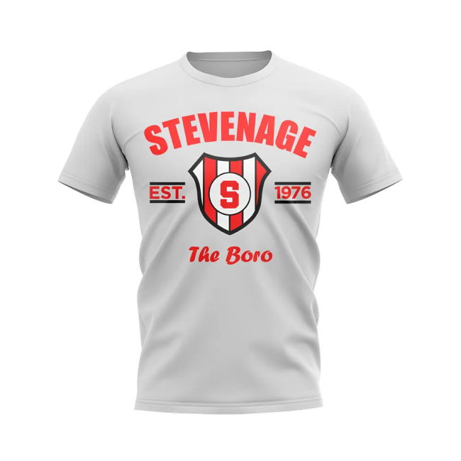 Stevenage Established Football T-Shirt (White) | Must-Have