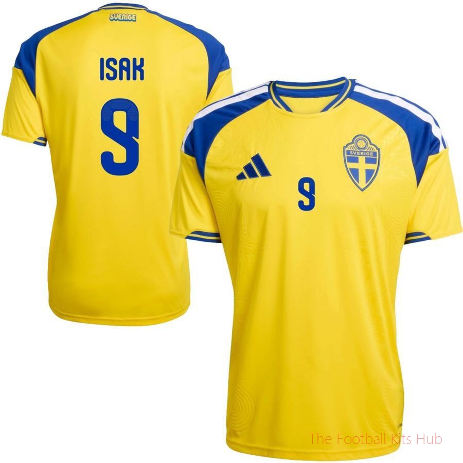 Sweden Home Shirt World Cup 2026 ISAK 9
