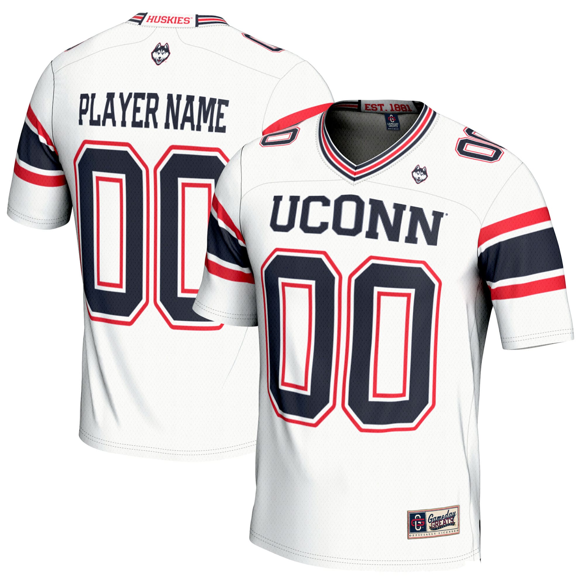 UConn Huskies GameDay Greats Youth NIL Pick-A-Player 2026 Season Football Jersey - White