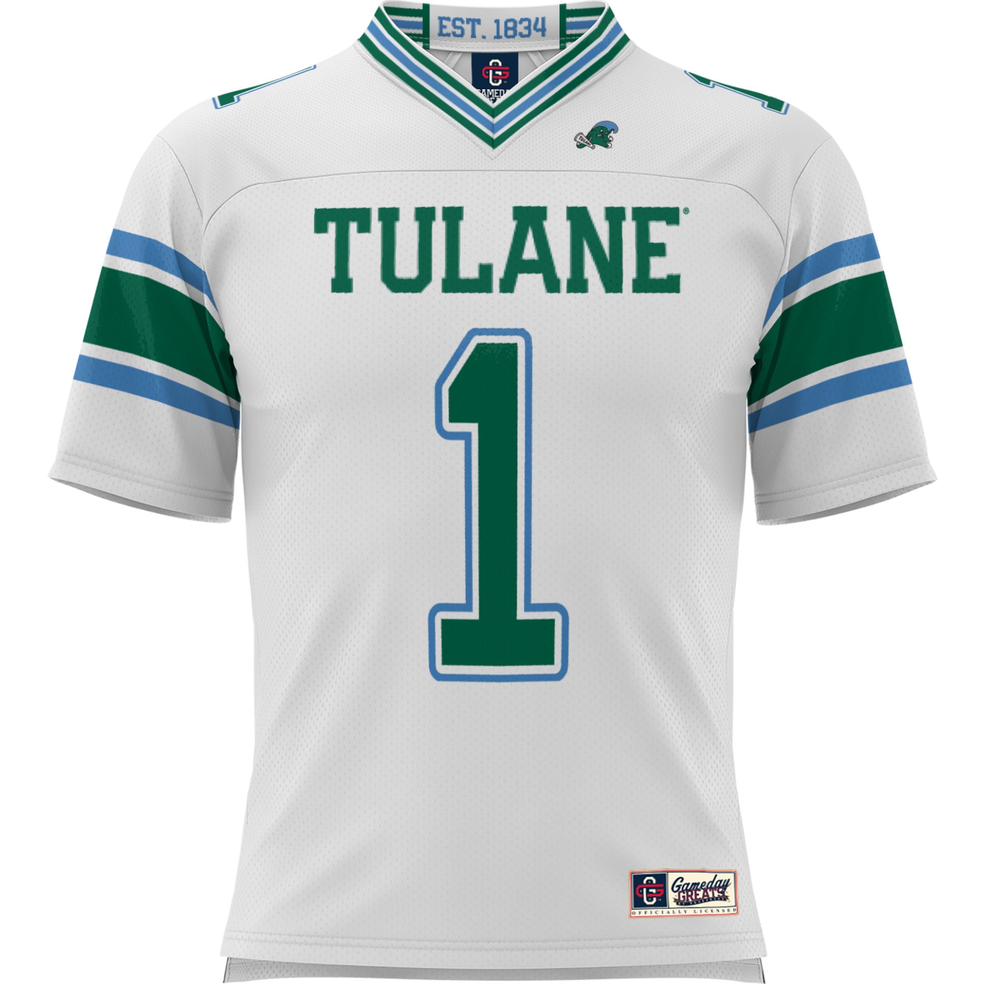 #1 Tulane Green Wave GameDay Greats 2026 Season Football Jersey - White