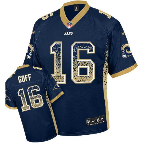 Premium NFL LAR Rams #16 Jared Goff Red Elite Jersey - Fan Apparel