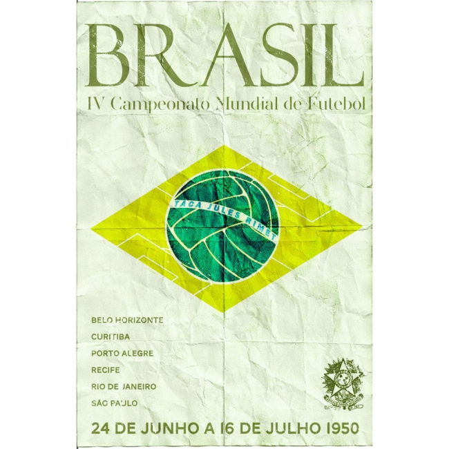 Football Pennarello: World Cup - Brazil 1950 T-Shirt - White