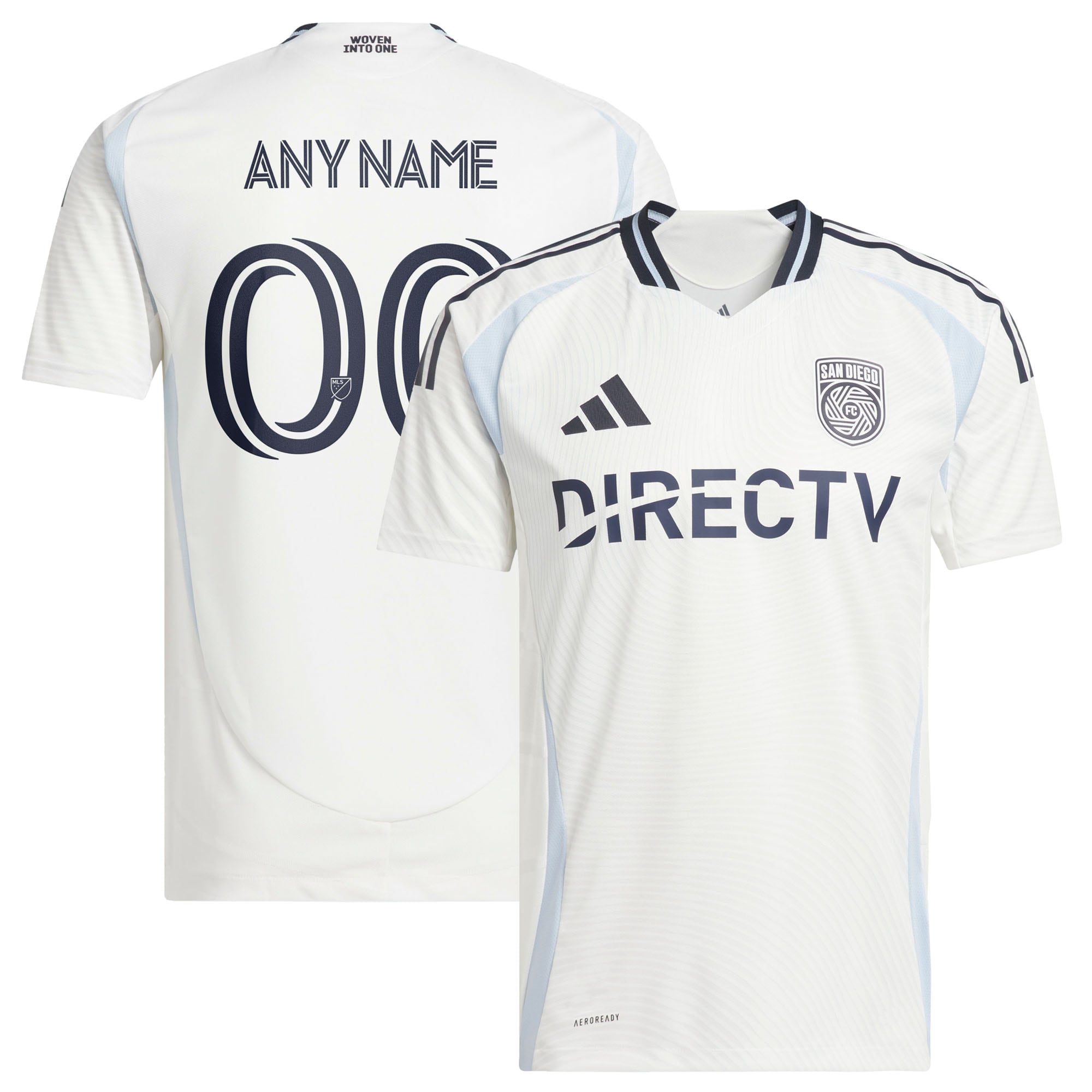 [SJH] Women's San Diego FC 2025 Woven Into One Replica Custom Jersey - White
