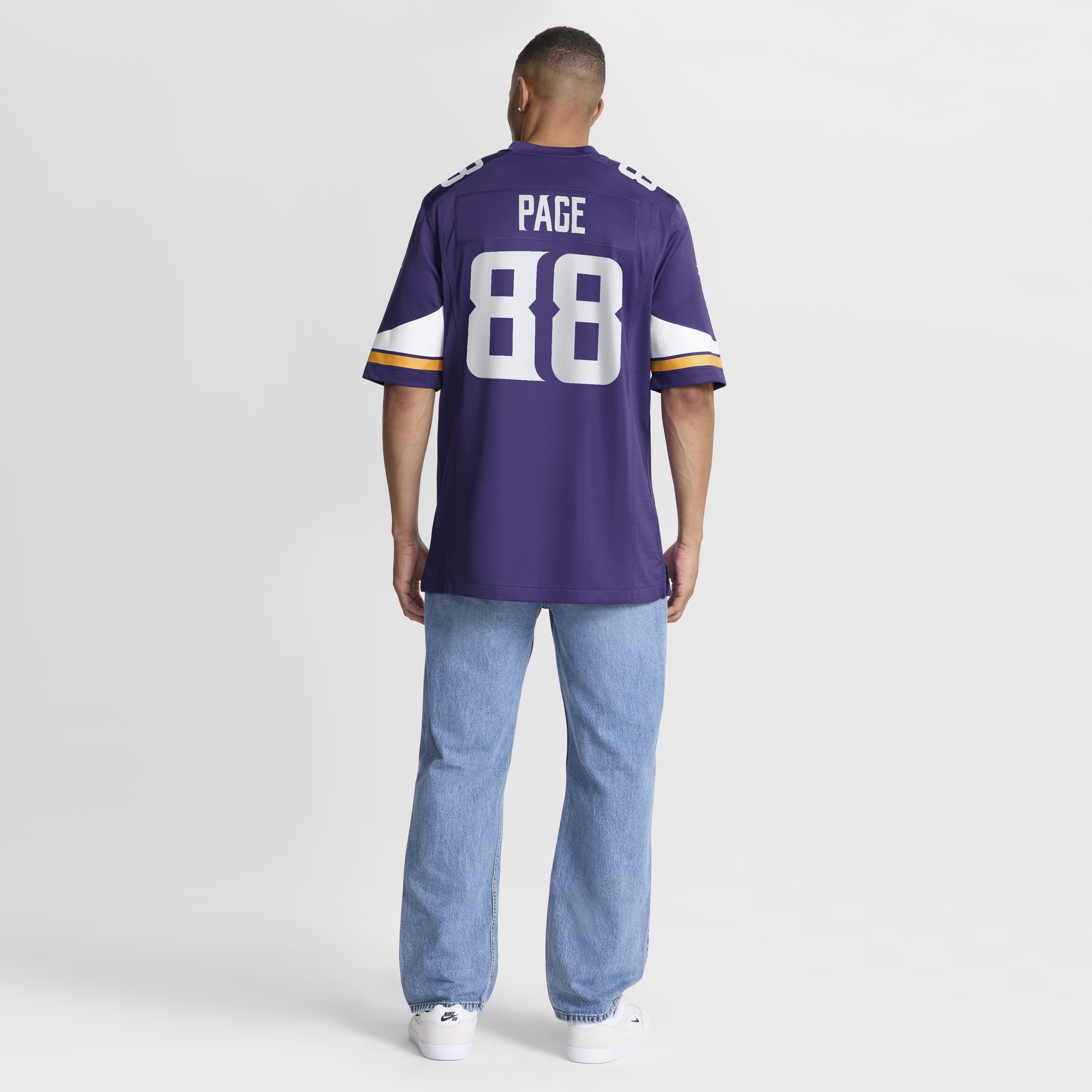 [LK] Alan Page Minnesota Vikings Game Retired Player Jersey - Purple