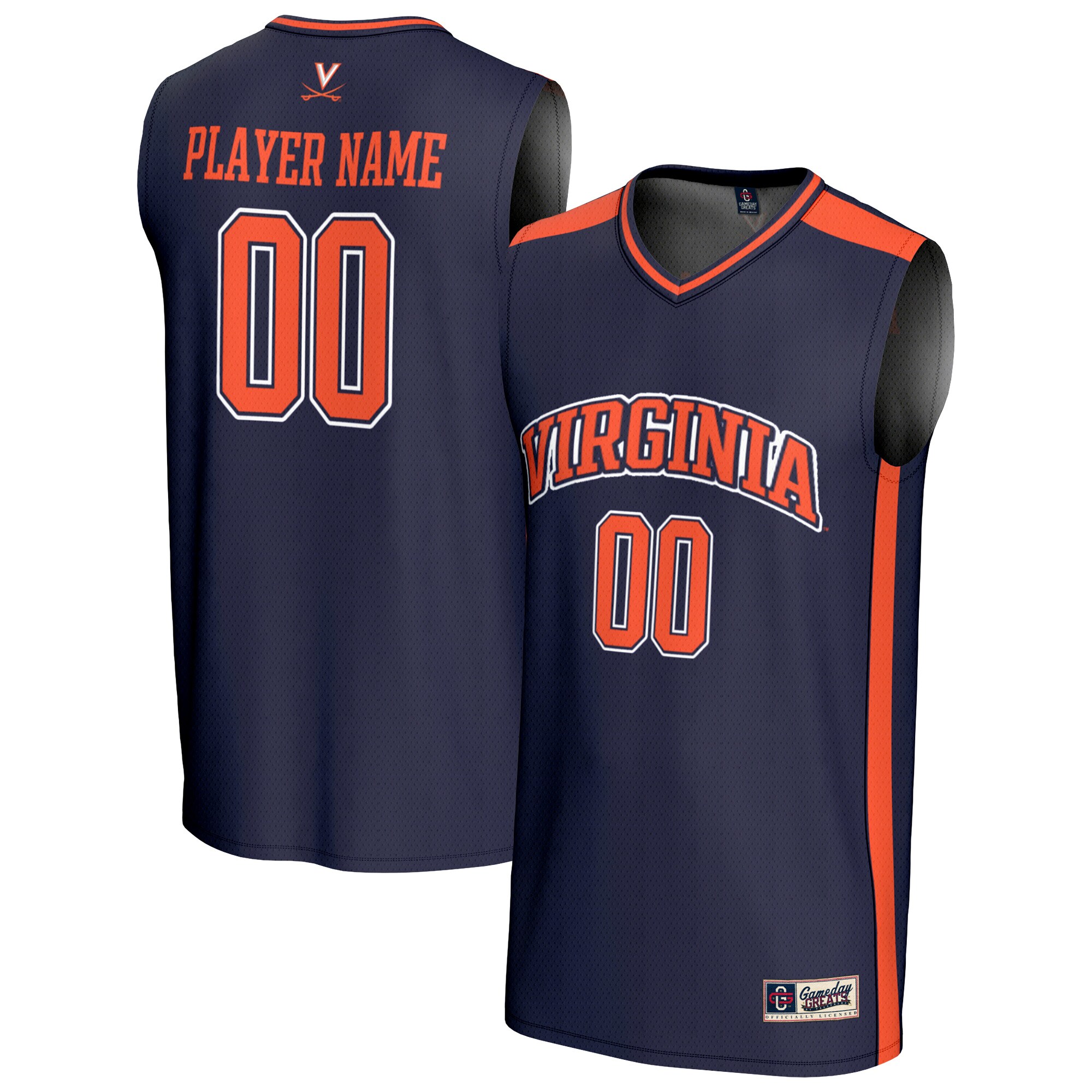 [DDG] Virginia Cavaliers GameDay Greats Youth NIL Pick-A-Player Lightweight Men's Basketball Fashion Jersey - Navy