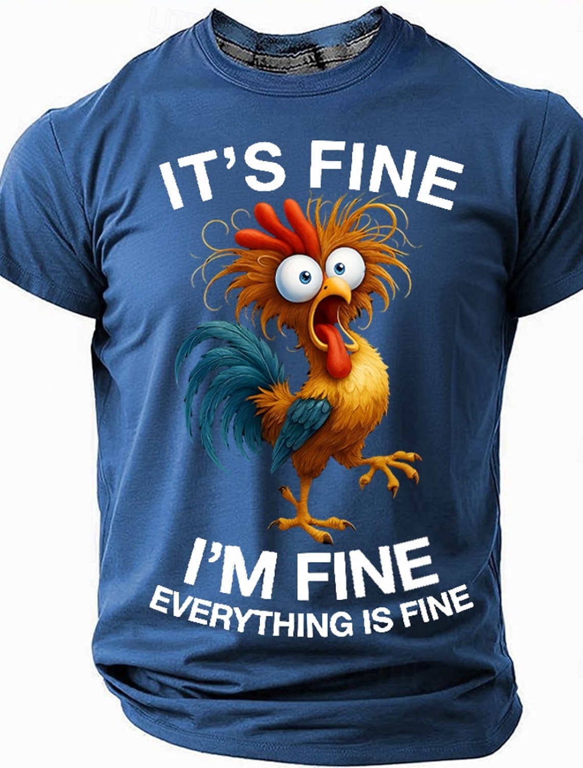 Men's Rooster Funny Slang T Shirt Short Sleeve T shirt 3D Print Crew Neck Shirt Fashion Daily Street Daily Black Red Blue Summer Spring Clothing Apparel S M L XL XXL XXXL
