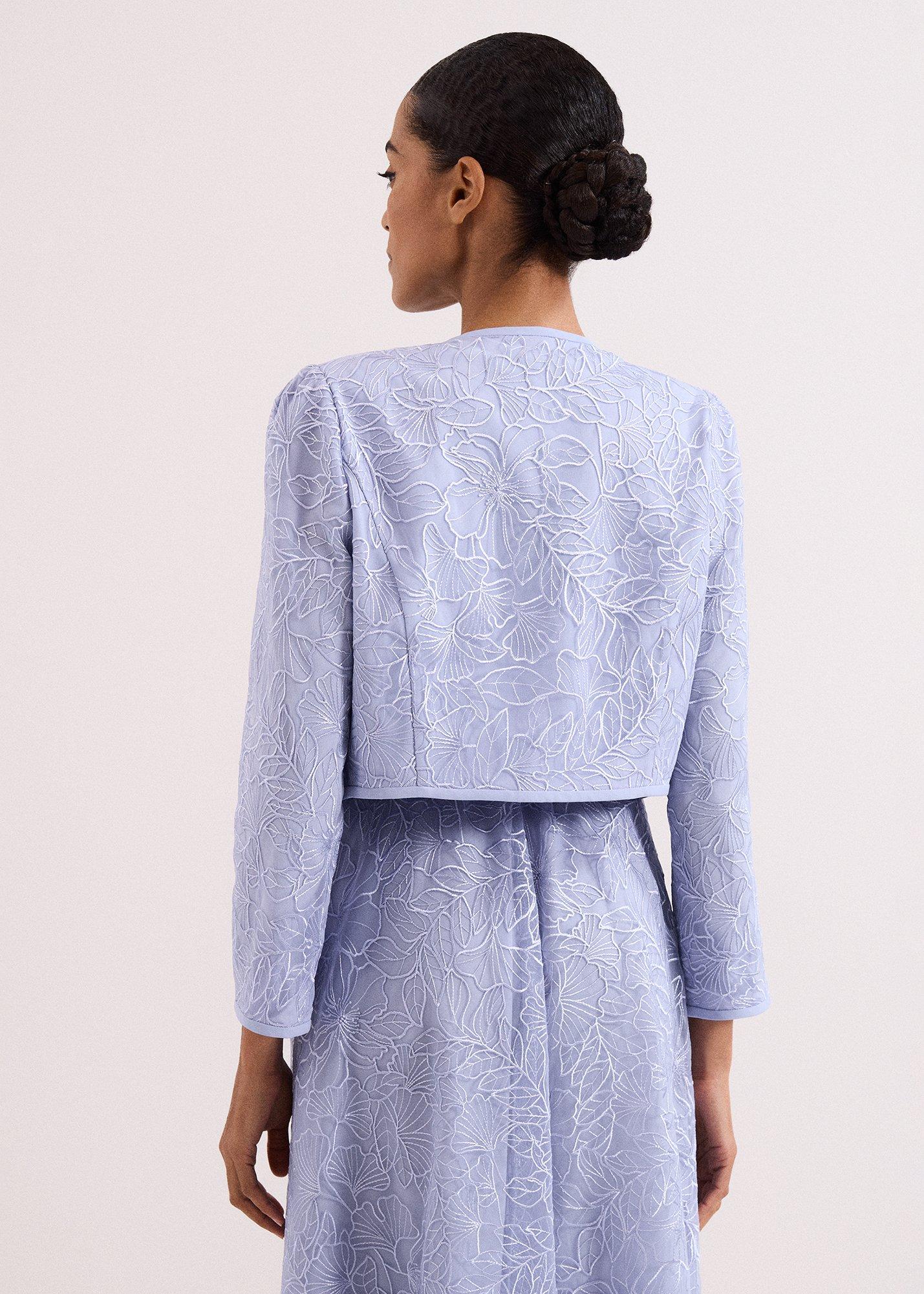 Sakura Blue Embroidered Jacket