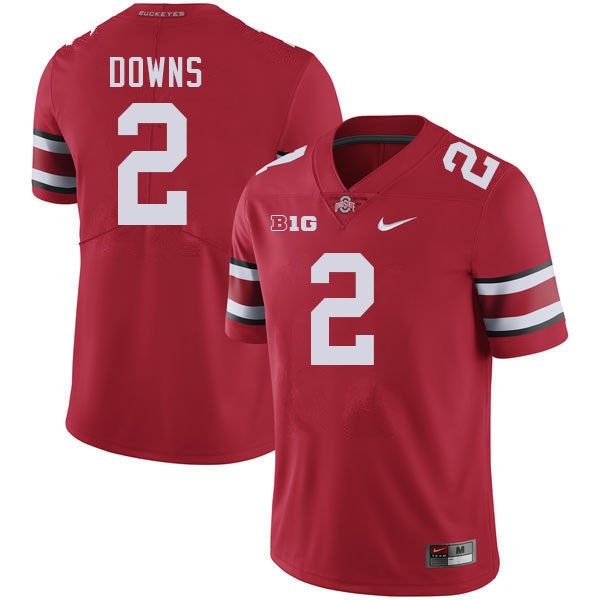 Men Ohio State Buckeyes #2 Caleb Downs Red Nike Stitch Jersey