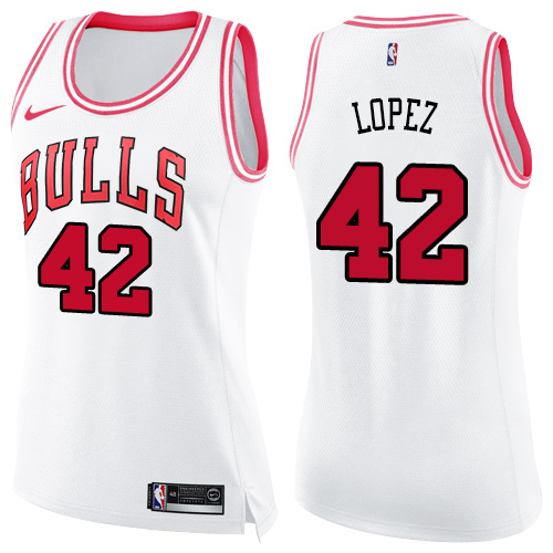 CHI #42 Robin Lopez Top-Grade 2024 Icon NBA Jersey - White Swingman