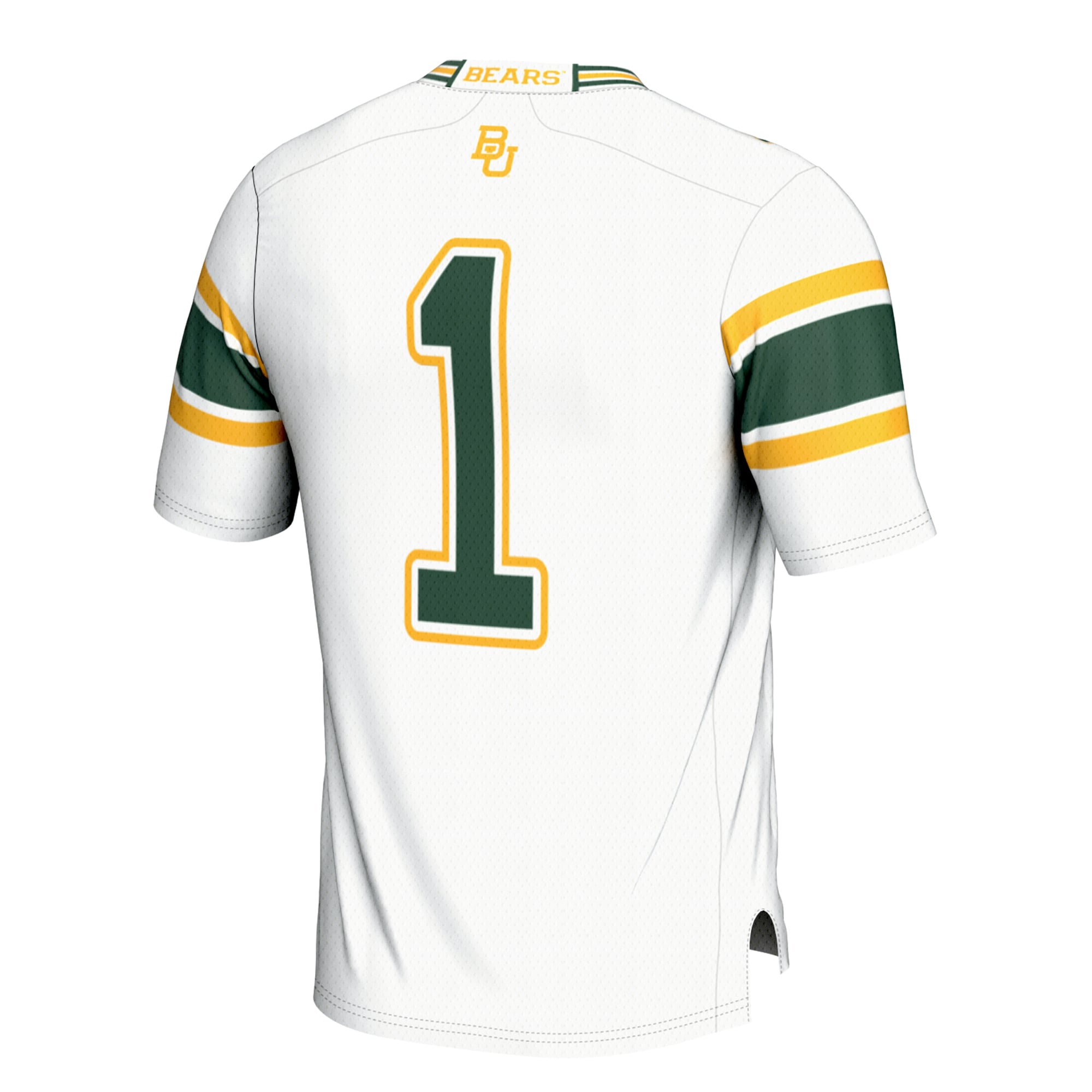 Men's #1 White Baylor Bears Football Jersey