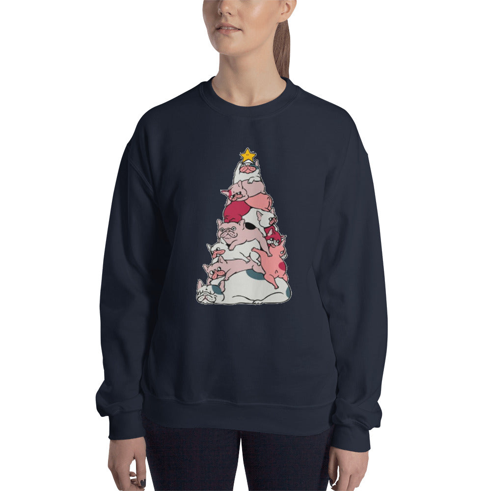 French Bulldog Frenchie Tree Unisex Sweatshirt Practical Pet Supply