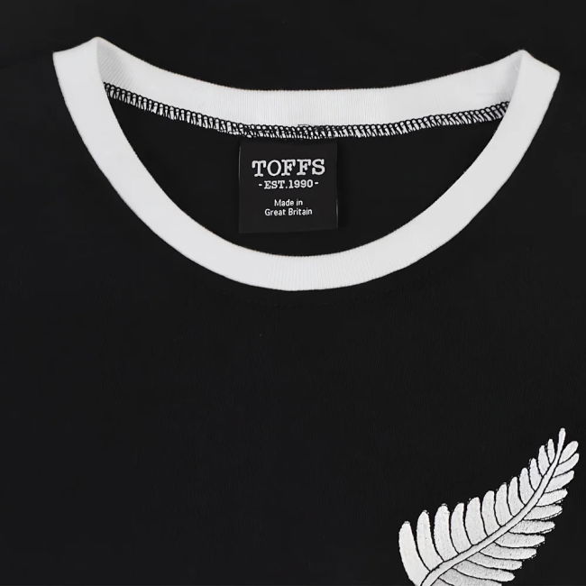 Soccer New Zealand Rugby T-Shirt - Black/White Performance