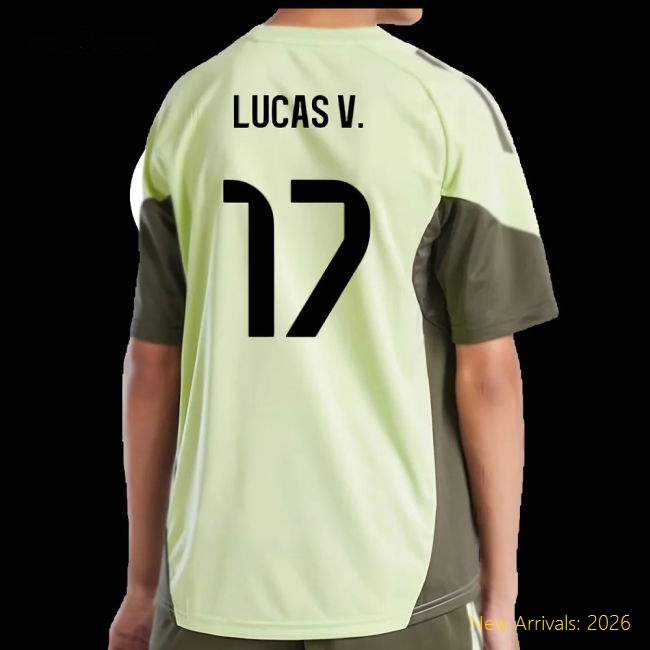 2025-2026 Real Madrid Training Jersey (Almost Lime) - Kids (Lucas V. 17)
