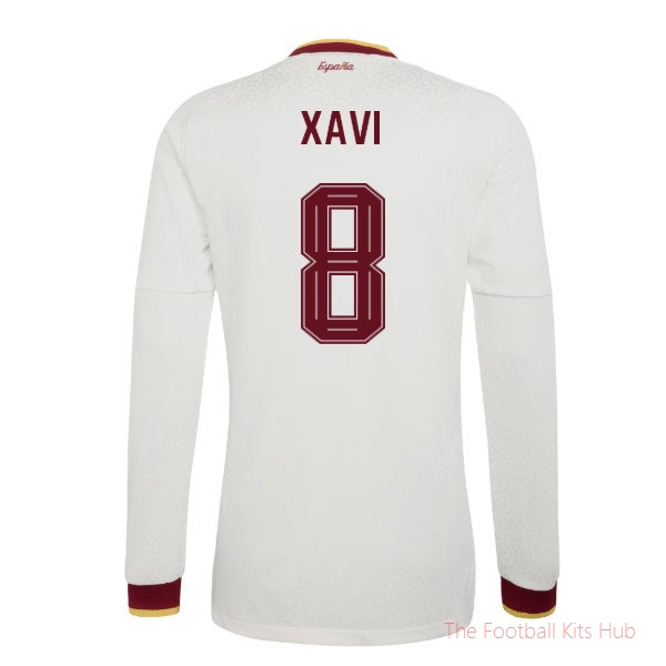 2026-2027 Spain Authentic Long Sleeves Away Shirt (Xavi 8)