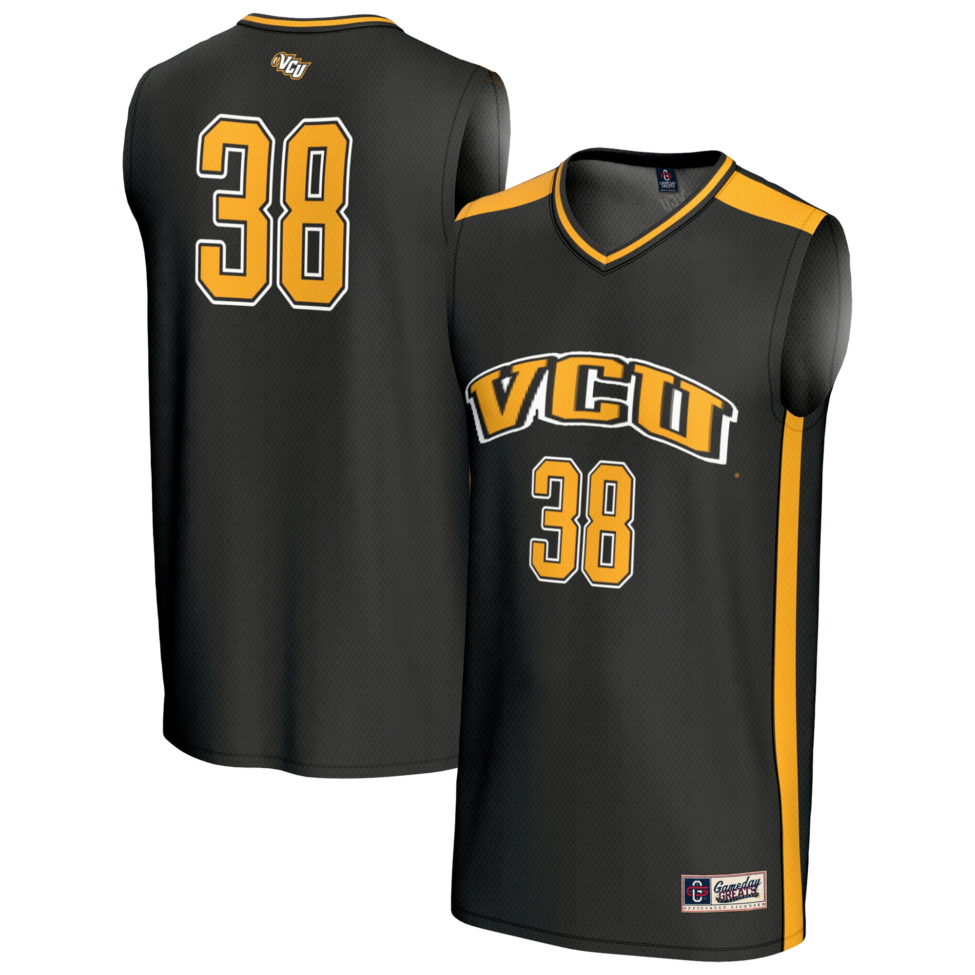 [NJP] VCU Rams GameDay Greats Unisex Lightweight Basketball Fashion Jersey - Black