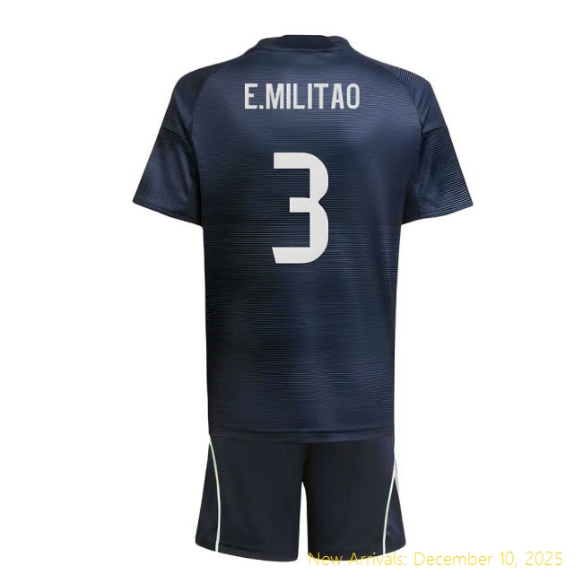 2025-2026 Real Madrid RM Official Away Youth Kit (E.Militao 3)