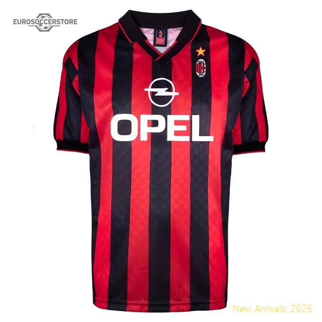 Professional-Grade Ac Milan 1996 Home Retro Shirt (Maldini 3)
