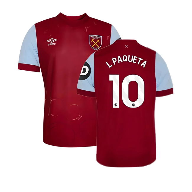 West Ham official style Home Shirt 2023-2024 (Junior