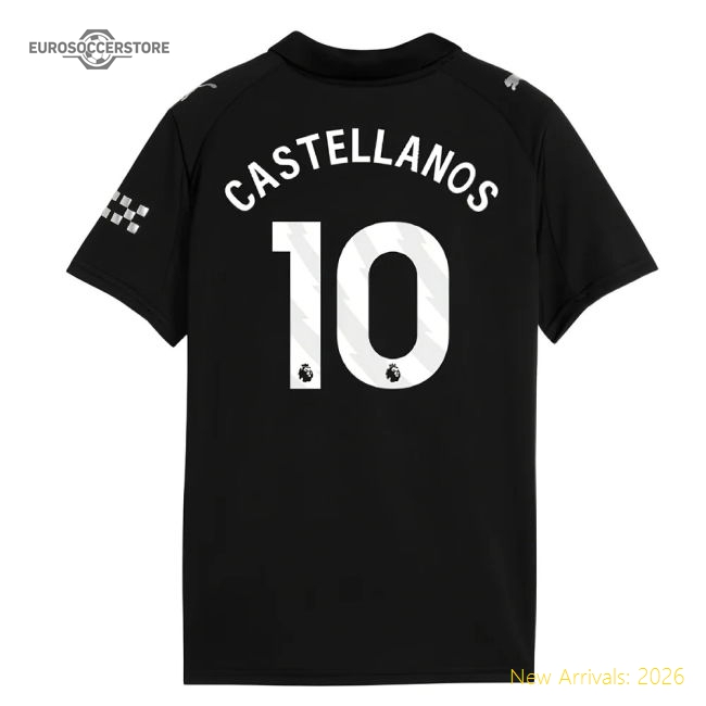 Official 2025-2026 Man City Away Mini Kit (castellanos 10) - Premium