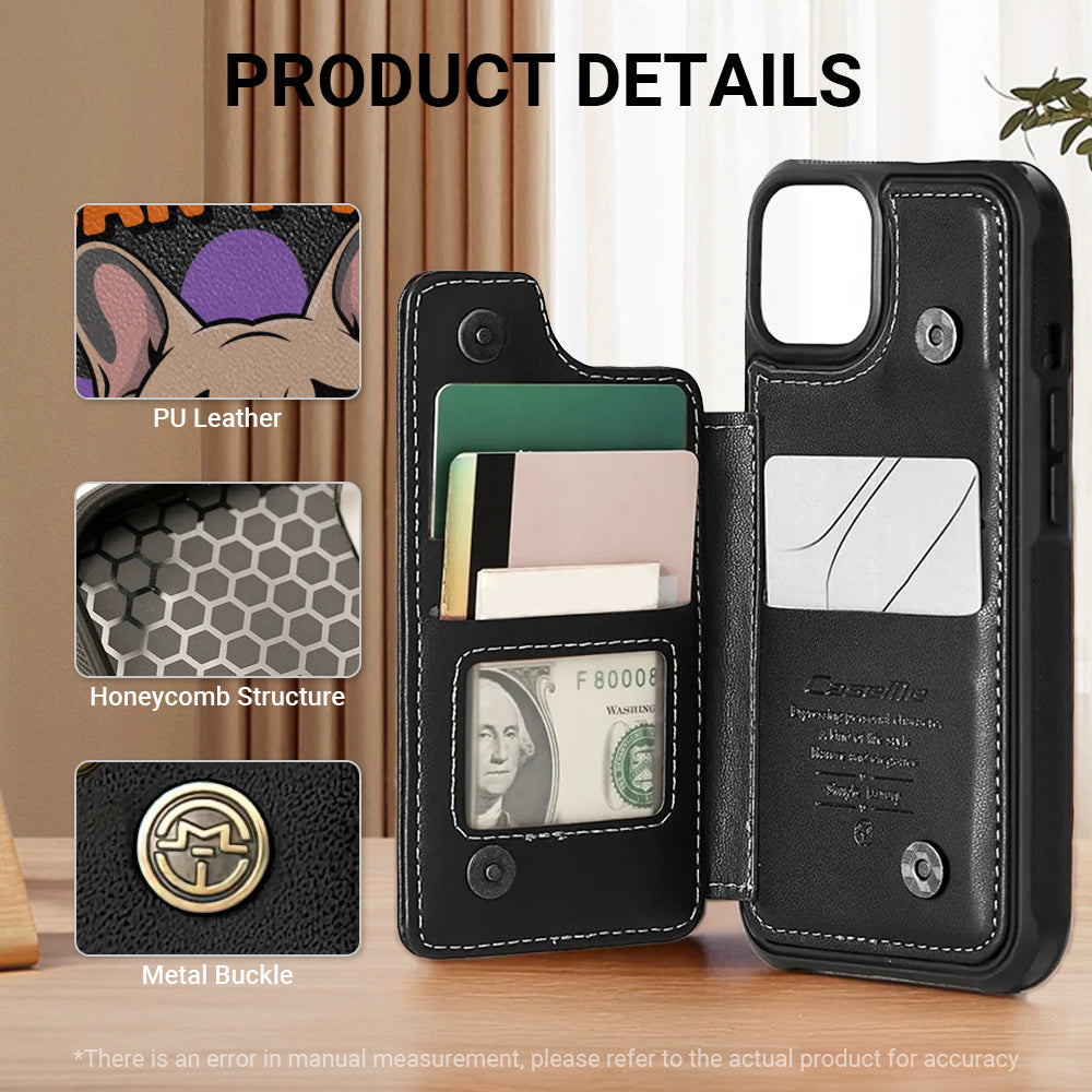 - Casual Leather Wallet Case For For Iphone & Samsung Pet Owner Apparel