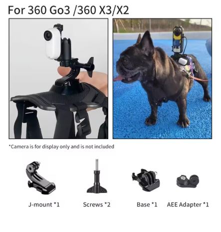 Adjustable French Bulldog GoPro Harness - Secure Camera Mount for Adventurous Pets