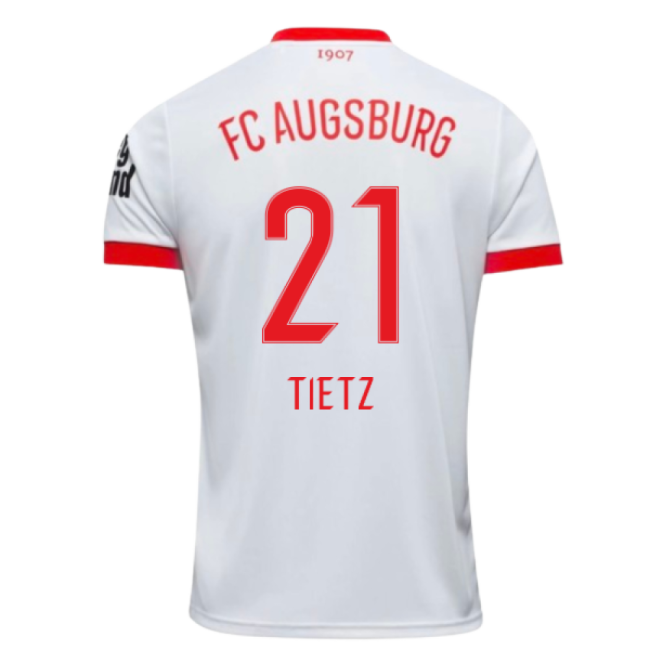 Fervent Football Fc Augsburg Home Shirt Tietz #21 Elite Performanc...