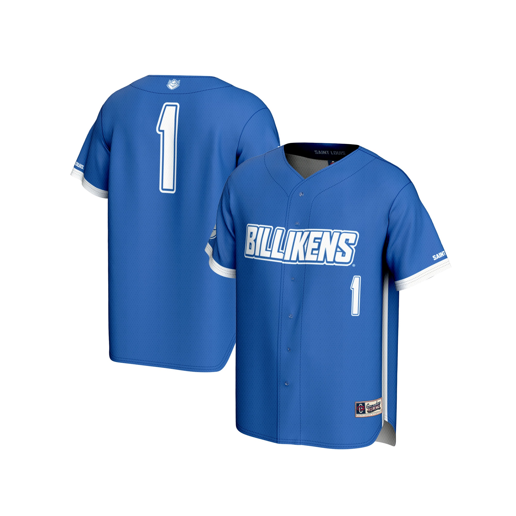 [NJP] Women's Saint Louis Billikens GameDay Greats Lightweight Baseball Fashion Jersey - Blue