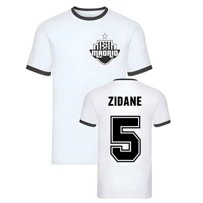 Zinedine Zidane Madrid Ringer Tee (White)