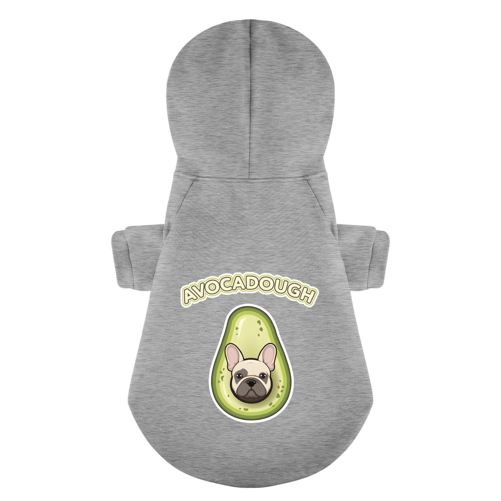 Street-Ready Avocadough - Personalized French Bulldog Hoodies With Fu...